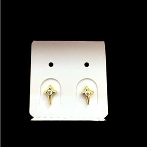 18K Yellow Gold Micro Mini Stud Earrings 🆕